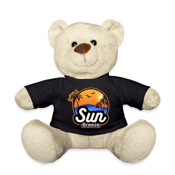 SUN Breeze - Holiday motif with palm trees by the sea - Teddy Bear - black - Front