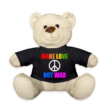 Make love not war - Teddy - Schwarz - Vorne