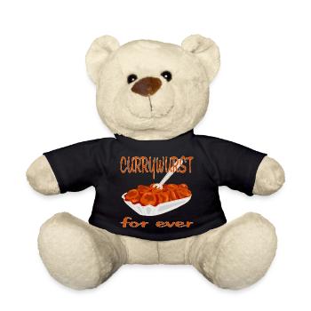Currywurst ist Lecker - Teddy - Schwarz - Vorne