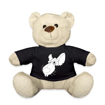 White Sewer Rat - Teddy Bear - black - Front