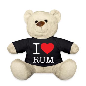 I LOVE RUM - Teddy - Schwarz - Vorne