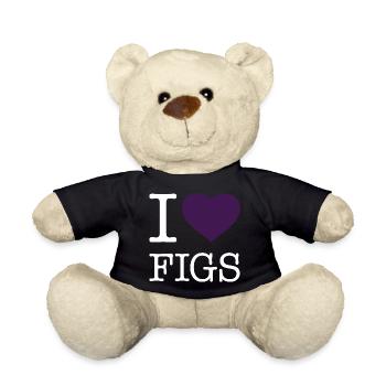 I LOVE FIGS - Teddy Bear - black - Front