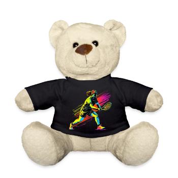 Tennisspieler 90er Jahre Look - Teddy - Schwarz - Vorne
