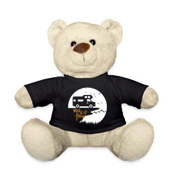 Vanlife & Camper Lifestyle Design - Teddy Bear - black - Front