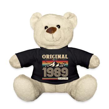 35th Birthday Husband Original March Vintage 1989 - Teddy Bear - black - Front