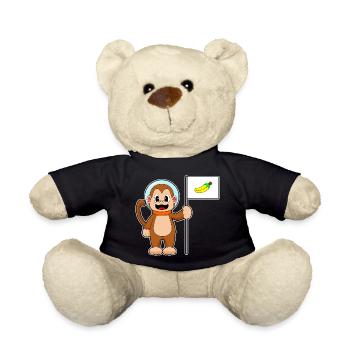 Affe Astronaut Weltraum - Teddy - Schwarz - Vorne