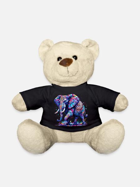 Elephant - Teddy Bear - black