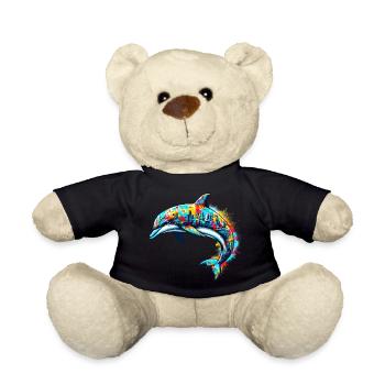 Dolphin - Teddy Bear - black - Front