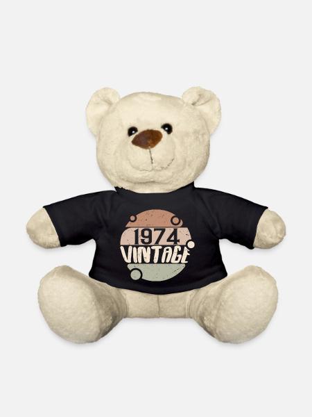 Jahrgang 1974 Retro Geschenke 1974 Jahrgang 1974 - Teddy - Schwarz