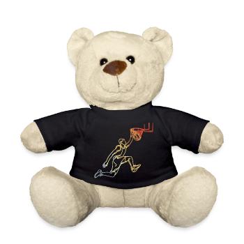 Basketball Retro Look - Teddy Bear - black - Front