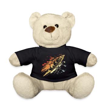 Retro Ruderteam Grafik - Teddy - Schwarz - Vorne