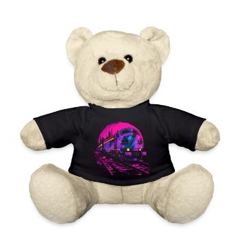 Retrowave Railway - Teddy Bear - black - Front