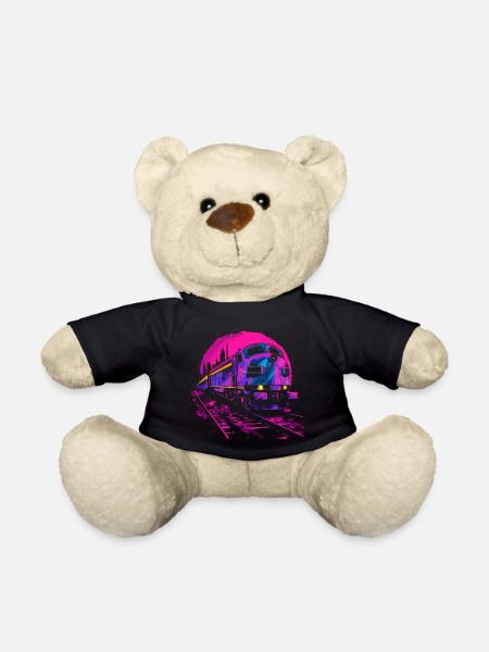 Retrowave Eisenbahn - Teddy - Schwarz