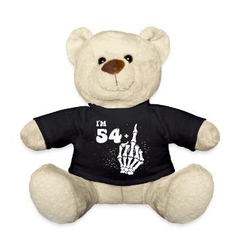 J’ai 54 ans et majeur - 55e anniversaire - Nounours - noir - Devant
