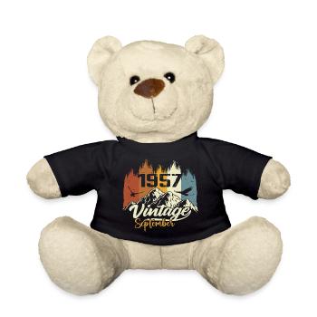 Legends Were Born In September 1957 Vintage 1957 - Teddy - Schwarz - Vorne