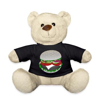 Burger-Style: Salad with a Bite - Teddy Bear - black - Front