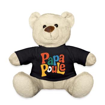 Papa poule - Nounours - noir - Devant