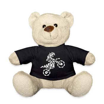 Motocross Silhouette - Teddy Bear - black - Front