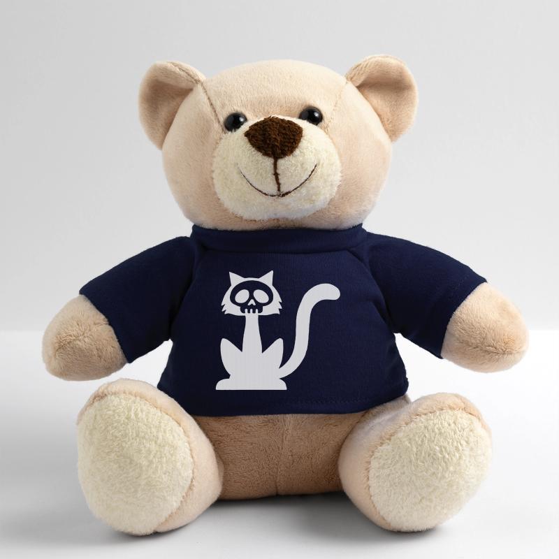 Tête de mort chat blanc Nounours