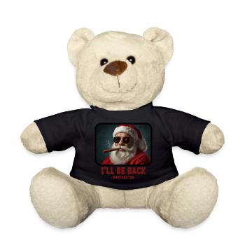 I ll be back - Weihnachtsmann Terminator - Teddy - Schwarz - Vorne
