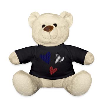 HERZ. WEIHNACHTEN. PAAR. VALENTINSTAG. GERADE VERHEIRATET. - Teddy - Schwarz - Vorne