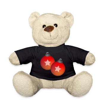Weihnachten Kugeln Schmuck Winter Geschenk - Teddy - Schwarz - Vorne