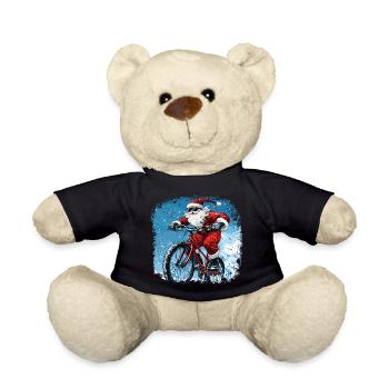 Biker Christmas - Teddy Bear - black - Front