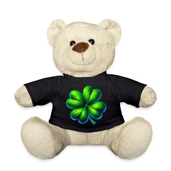 Four-leaf clover - Teddy Bear - black - Front