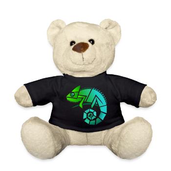Chamäleon Illustration - Teddy - Schwarz - Vorne