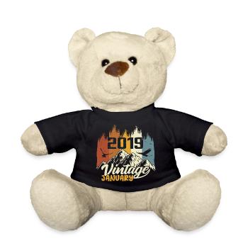 Birthday January 2019 - Gift January 2019 - Teddy Bear - black - Front