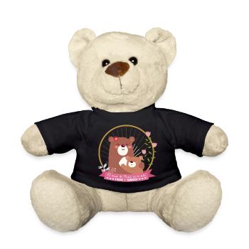Geschenk für Mütter Mamas Liebe ist das Süßeste - Teddy - Schwarz - Vorne