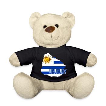Flagge von Uruguay, Uruguayischer Stolz - Teddy - Schwarz - Vorne