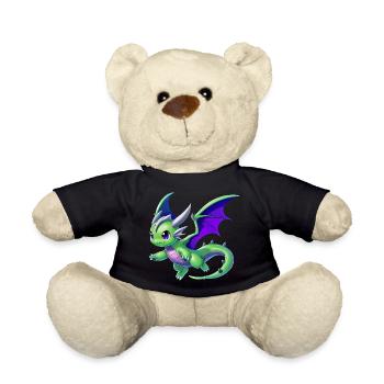 Dragon - Teddy Bear - black - Front