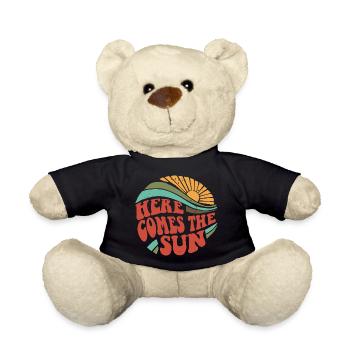 Retro Sunrise Typography Design - Teddy Bear - black - Front