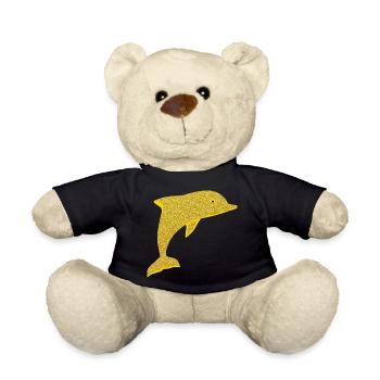 Niedlicher Delfin - Teddy - Schwarz - Vorne