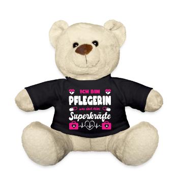 Pflegerin Geschenke Pflege Lustig Krankenpflegerin - Teddy - Schwarz - Vorne