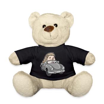 Hedgehog Car - Teddy Bear - black - Front