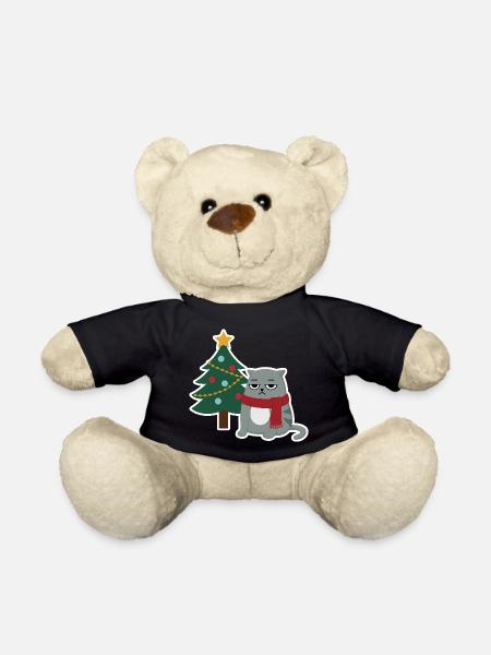 Cat Grumpy Christmas - Teddy - Schwarz