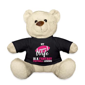 Football Wife - Teddy Bear - black - Front