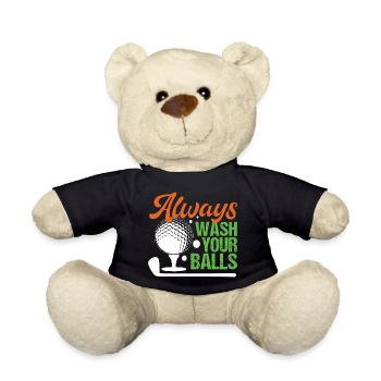 Golf - Lavez toujours vos balles - Nounours - noir - Devant