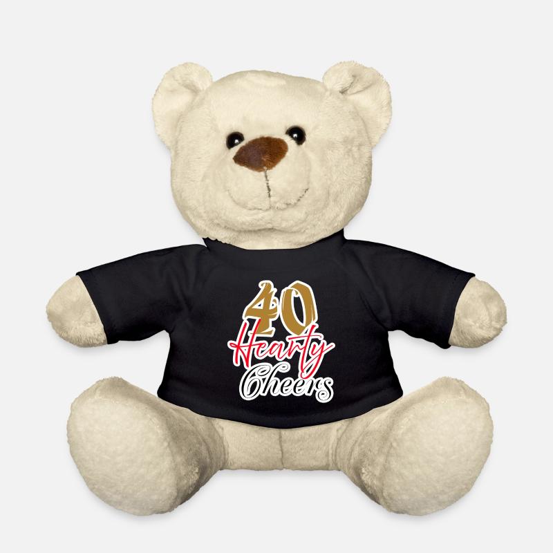 40 Heartfelt Cheers Celebration Design - Teddy Bear - black