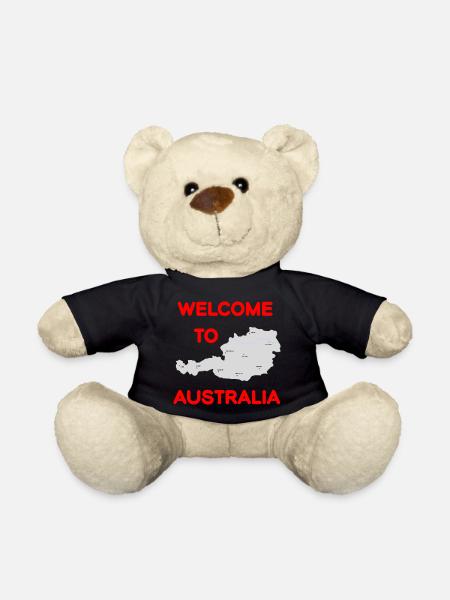 Willkommensdesign Österreich und Australien - Teddy - Schwarz
