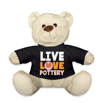 Lebe Liebe Töpferei Kunstliebhaber - Teddy - Schwarz - Vorne