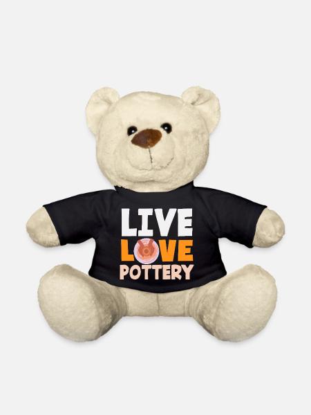 Lebe Liebe Töpferei Kunstliebhaber - Teddy - Schwarz