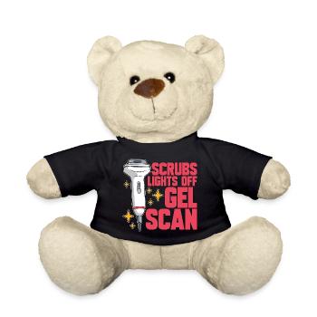 Sonographer Scrubs Lights Off Gel Scan Ultrasound - Teddy - Schwarz - Vorne