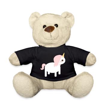Skurriles Einhorn Cartoon Design - Teddy - Schwarz - Vorne