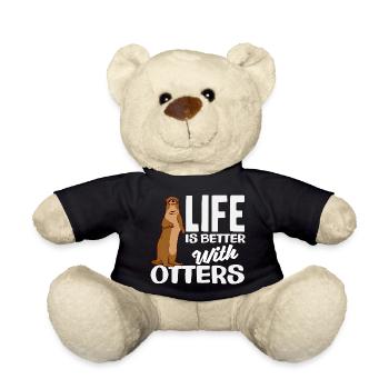 Sea otters live better - Teddy Bear - black - Front
