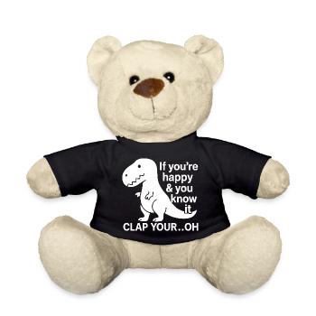 When you're happy and you know it, clap your - Teddy Bear - black - Front