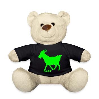 Ziege neon grün - Teddy - Schwarz - Vorne
