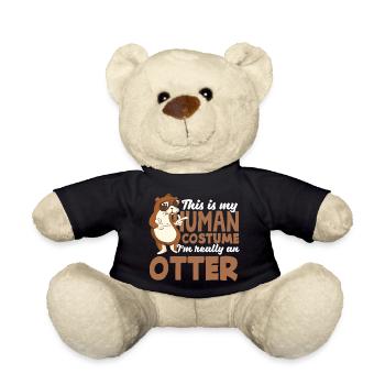 Sea Otter Cartoon Human Costume - Teddy Bear - black - Front
